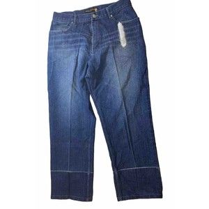 Red Ape Men's Blue Jeans Denim Cotton Pants Size 36 Distressed Pockets